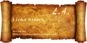 Linka Albert névjegykártya